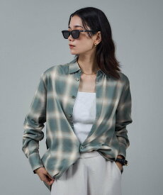 SALON adam et rope' 【Americana(アメリカーナ) for SALON】別注チェックシャツ サロン アダム エ ロペ トップス シャツ・ブラウス ブルー ブラウン【送料無料】