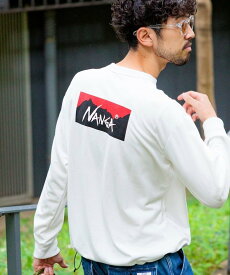 NANGA 別注 neo-PRO スピンドル バックプリント ロングスリーブTシャツ/日本製/遮熱/UVカット/吸水速乾 25AW フリークスストア トップス カットソー・Tシャツ ホワイト グレー ブラウン ブラック【送料無料】