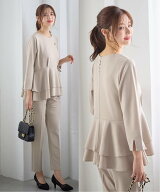 【SALE／10%OFF】GeeRA 【2点セット】ペプラムティアードブラウスセットアップ ジーラ スーツ・フォーマ…