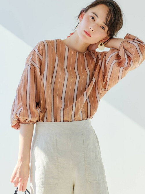 United Arrows Green Label Relaxing Cfc サッカー ストライプ ソデ ボリューム スリーブ ブラウス Rakuten Fashion 楽天ファッション 旧楽天ブランドアベニュー Cp34