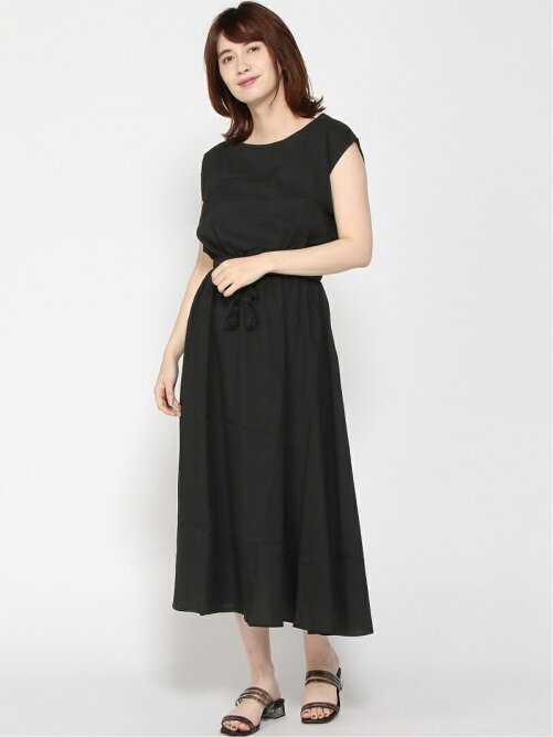 Aquagarage W リネン系素材のウエスト紐ワンピース Rakuten Fashion 楽天ファッション 旧楽天ブランドアベニュー Dg1934