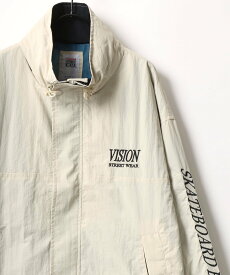 【SALE／13%OFF】VISION STREET WEAR VISION ナイロンジャケット メンズ スケーター アウター ラザル ジャケット・アウター ナイロンジャケット ホワイト ブラック【送料無料】