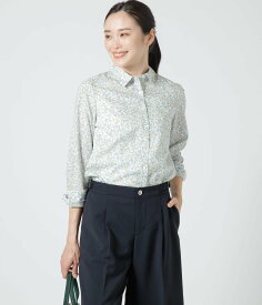 【SALE／6%OFF】NEWYORKER WOMEN フラワープリント 長袖レギュラーカラーシャツ ニューヨーカー トップス シャツ・ブラウス イエロー ネイビー【送料無料】