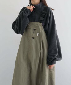 ANME UVカット 接触冷感 撥水加工 ナイロン ジャンパースカート ワンピース ANME アンメ アンドミー ワンピース・ドレス ワンピース グレー ネイビー ブラック カーキグリーン ブラウン【送料無料】