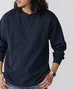 SHIPS MEN 【WEB限定】SHIPS:＜抗菌・防臭＞ワンポイントロゴ バーズアイ ヘンリーネック 長袖 Tシャツ シップス トッ…