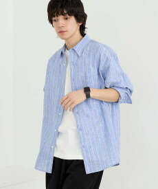 【SALE／44%OFF】coen リネン混インドコットンシャツ コーエン トップス シャツ・ブラウス ホワイト ブルー ネイビー グリーン