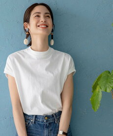 coen 【WEB限定復刻】リピT・USAコットンハイネックTシャツ# コーエン カットソー Tシャツ ホワイト ブラック グレー ベージュ ブラウン イエロー カーキ ブルー ネイビー パープル