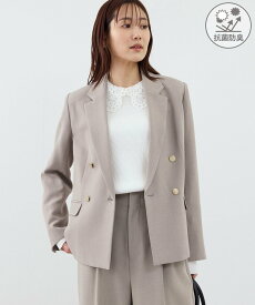 ROPE' PICNIC クリアツイル金ボタンジャケット/セレモニー・セットアップ対応 ロペピクニック ジャケット・アウター テーラードジャケット・ブレザー グレー ベージュ ネイビー グリーン【送料無料】