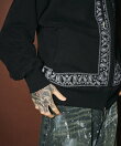 Emboidery bandanna hoodie