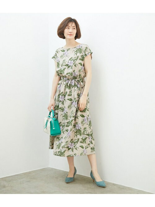 Rope Picnic 麻レーヨンボタニカルプリントワンピース Rakuten Fashion 楽天ファッション 旧楽天ブランドアベニュー An3936