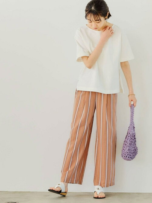 United Arrows Green Label Relaxing Cfc サッカー ストライプ イージー ワイド パンツ Rakuten Fashion 楽天ファッション 旧楽天ブランドアベニュー Cp36