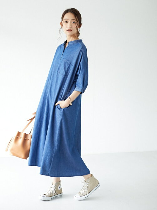 Craft Standard Boutique 6分袖デニムワンピース Rakuten Fashion 楽天ファッション 旧楽天 ブランドアベニュー Cx1936