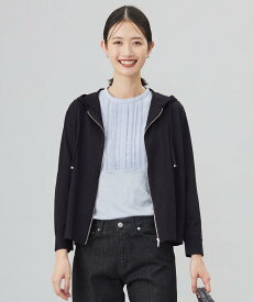 【SALE／50%OFF】J.PRESS LADIES L 【洗える】スパーク ニット パーカー ジェイプレス トップス パーカー・フーディー グレー ブラック ベージュ【送料無料】