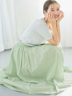 coca 【田中里奈様着用】コットンボイルフレアスカート コカ スカート ロング・マキシスカート ベージュ …