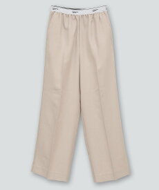 CONVERSE TOKYO WOMEN HIGHWAIST LOGO SLACKS PANTS コンバーストウキョウ パンツ スラックス・ドレスパンツ ブラック ベージュ グレー【送料無料】