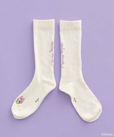 earth music&ecology 【予約】Disney/アソート刺繍入り靴下 アースミュージック&エコロジー ファッション雑貨 その他のファッション雑貨 パープル グリーン ブラウン レッド グレー