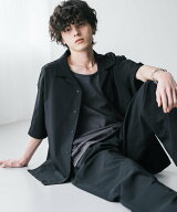Rocky Monroe 新色追加 多機能素材リネンライク開襟シャツ&セミワイドパンツ(セットアップ) ロッキーモン…