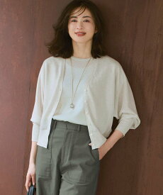 【SALE／20%OFF】23区 【WEB&一部店舗限定カラーあり】シャイニーシアー ドルマンスリーブ カーディガン ニジュウサンク トップス カーディガン ホワイト ブラック ピンク ベージュ ネイビー【送料無料】