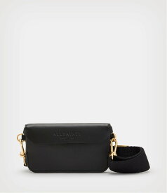 【SALE／30%OFF】ALLSAINTS Zoe Leather Crossbody Bag オールセインツ バッグ ショルダーバッグ ブラック【送料無料】