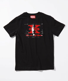 【SALE／65%OFF】DIESEL DIESEL/(K)DIESEL(ディーゼル)Kids & Junior 半袖Tシャツカットソー シフォン トップス カットソー・Tシャツ ブラック【送料無料】
