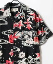 【SALE／12%OFF】Lazar アロハシャツ メンズ 総柄 レーヨン 柄シャツ レディース ユニセックス ラザル トップス シャツ・ブラウス ブラック ベージュ ホワイト ブラウン ブルー グリーン グレー