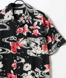 【SALE／36%OFF】Lazar アロハシャツ メンズ 総柄 レーヨン 柄シャツ レディース ユニセックス ラザル トップス シャツ・ブラウス ブラック ベージュ ホワイト ブラウン ブルー グリーン グレー