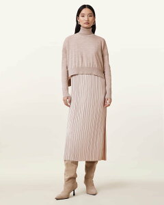 �ySALE�^40%OFF�zALLSAINTS (W)VITTORIA DRESS �I�[���Z�C���c �����s�[�X�E�h���X �����s�[�X �u���E���y���������z