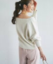 【miki監修】ラメヘアリーウールカシミヤ混オフショルニット