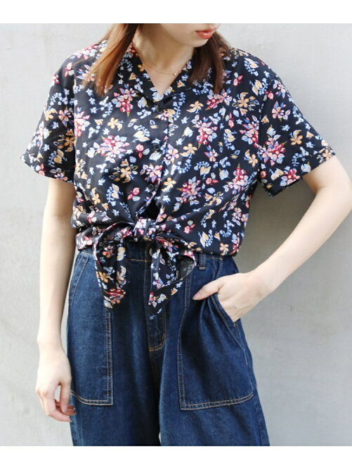 Silky Silky Honey Drop 花柄裾結びシャツ Rakuten Fashion 楽天ファッション 旧楽天ブランドアベニュー Av6940