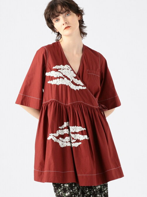 Tomorrowland Ganni コットン エンブロイダリーカシュクールブラウス Rakuten Fashion 楽天ファッション 旧楽天ブランドアベニュー Dq4940