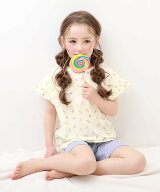 【SALE／19%OFF】devirock 綿100% ガールズ フリル半袖パジャマ 子供服 キッズ 女の子 パジャマ 26SS デ…