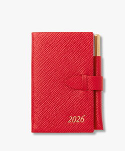 SMYTHSON Pastegrain 2026 WFR Weekly Diary with Pencil �X�}�C�\�� ���[�� �蒠�E������ ���b�h�y���������z