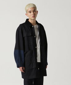 GARDEN TOKYO YOKE/ヨーク/DENIM COVERALL HALF COAT ガーデン ジャケット・アウター その他のジャケット・アウター ブラック ホワイト【送料無料】