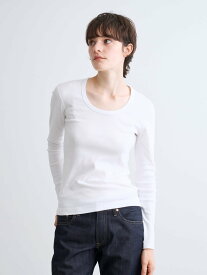 three dots Jessica long sleeve スリードッツ トップス カットソー・Tシャツ グリーン ネイビー ピンク ホワイト ブラック【送料無料】