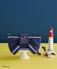 【SALE／40%OFF】Maison de FLEUR Donald Duck/リボンポーチ メゾン ド フルール 財布・ポーチ・ケース ポーチ ネイビー