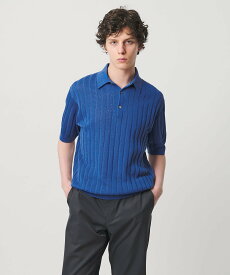 【SALE／35%OFF】UNITED ARROWS シャーリーカーン ワイドリブ ニットポロシャツ ユナイテッドアローズ トップス ポロシャツ グレー ブラック ブラウン【送料無料】