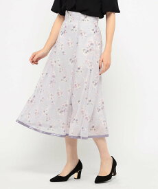 【SALE／45%OFF】MISCH MASCH アンニュイフラワースカート ミッシュマッシュ スカート ミディアムスカート ピンク グリーン【送料無料】