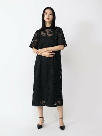 resil リーフエンブロイダリーレースワンピース ラシュッド ワンピース・ドレス ドレス ホワイト ブラック【送料無料】