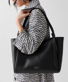 【SALE／59%OFF】kate spade new york 【公式】ノット ラージ ジップ トート ケイトスペードニューヨーク バッグ トートバッグ ブラック【送料無料】