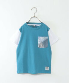 【SALE／40%OFF】ikka 【キッズ】切り替え刺繍ポケTシャツ(120~160cm) イッカ トップス カットソー・Tシャツ ホワイト ブルー
