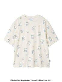 gelato pique 【ドラえもん】【ユニセックス】おはようおやすみTシャツ ジェラートピケ トップス カットソー・Tシャツ ホワイト【送料無料】
