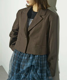 【SALE／35%OFF】MAISON BREEZE reveur MAISON BREEZE reveur/ツイルショートテーラードジャケット XNN セットアップセブン ジャケット・アウター テーラードジャケット・ブレザー ブラック ブラウン グレー【送料無料】