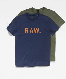 【SALE／50%OFF】G-Star RAW 【公式ショップ】ORIGINALS RAW 2 PACK R T ジースターロゥ トップス カットソー・Tシャツ ブルー