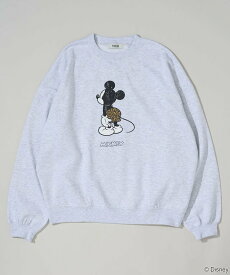 【SALE／20%OFF】PUBLUX 別注 MICKEY MOUCE GRAPHIC SWEAT/ミッキーマウス プリントスウェット 25AW フリークスストア トップス スウェット・トレーナー グリーン グレー【送料無料】