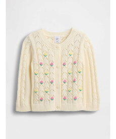 【SALE／58%OFF】GAP (K)フローラル ポインテール カーディガン (ベビー) ギャップ トップス カーディガン ホワイト