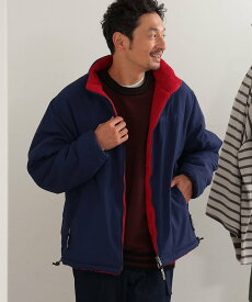 【SALE／50%OFF】B:MING by BEAMS RUSSELL ATHLETIC x B:MING by BEAMS / 別注 リバーシブル ハイネック ブルゾン ビームス アウトレット ジャケット・アウター ブルゾン・ジャンパー ネイビー【送料無料】