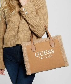 【SALE／50%OFF】GUESS GUESS トートバッグ (W)SILVANA 2 Compartment Tote ゲス バッグ トートバッグ ブラウン【送料無料】