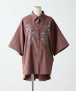 花柄刺繍半袖シャツ【SUM1 STYLE】