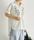 花柄刺繍半袖シャツ【SUM1 STYLE】