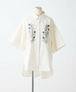 花柄刺繍半袖シャツ【SUM1 STYLE】